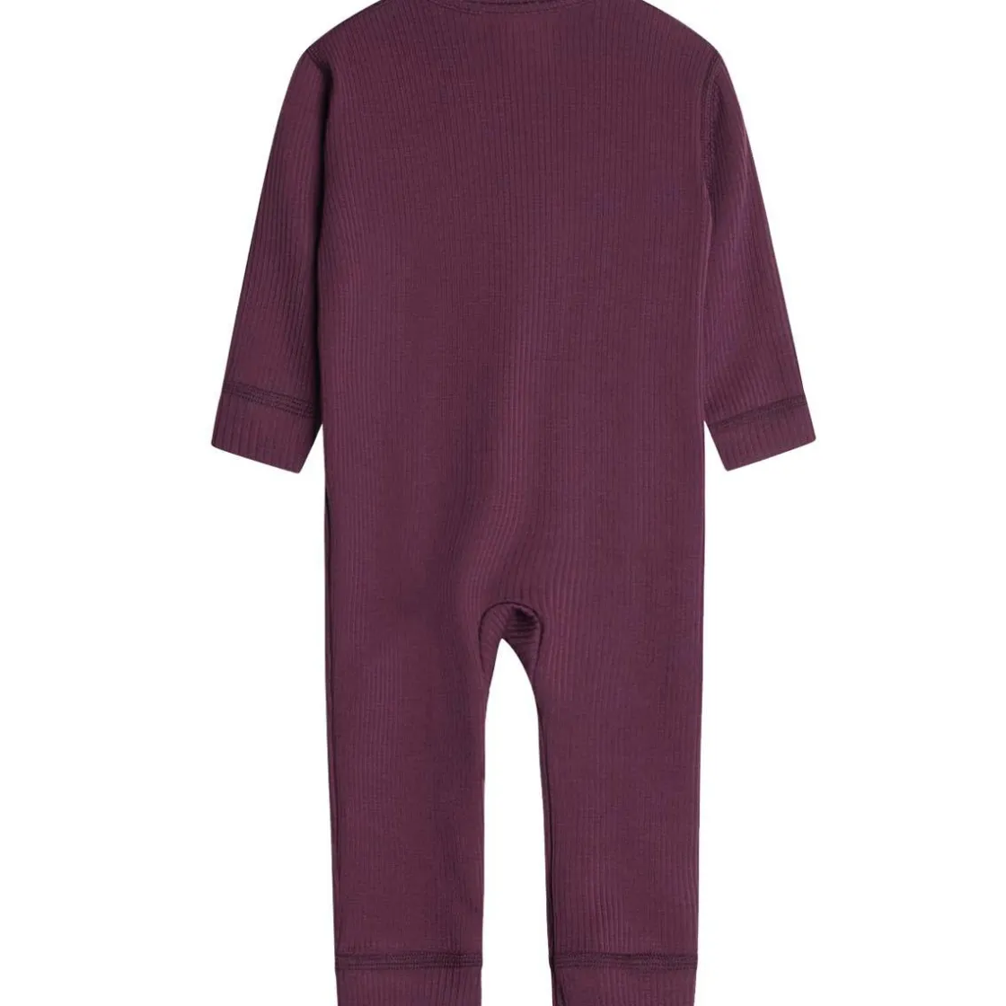 Fashion Hust & Claire ribb heldress i ull/lyocell, plum wine Ulldresser & Ullpyjamaser Baby | Heldresser & Pyjamaser Jente