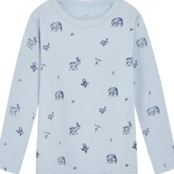Best Hust & Claire skogsdyr genser i ull/bambus, Cloud Blue Ullgensere Gutt 3-10 År | Ullbody Og Ullgensere Baby