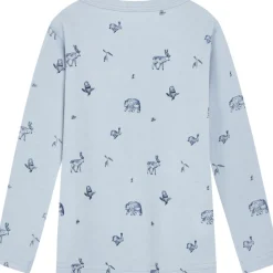 Best Hust & Claire skogsdyr genser i ull/bambus, Cloud Blue Ullgensere Gutt 3-10 År | Ullbody Og Ullgensere Baby