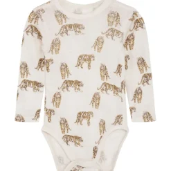 Best Hust & Claire Tiger body i ull/lyocell, French Oak Ullbody Og Ullgensere Baby | Ullbodyer Baby Gutt
