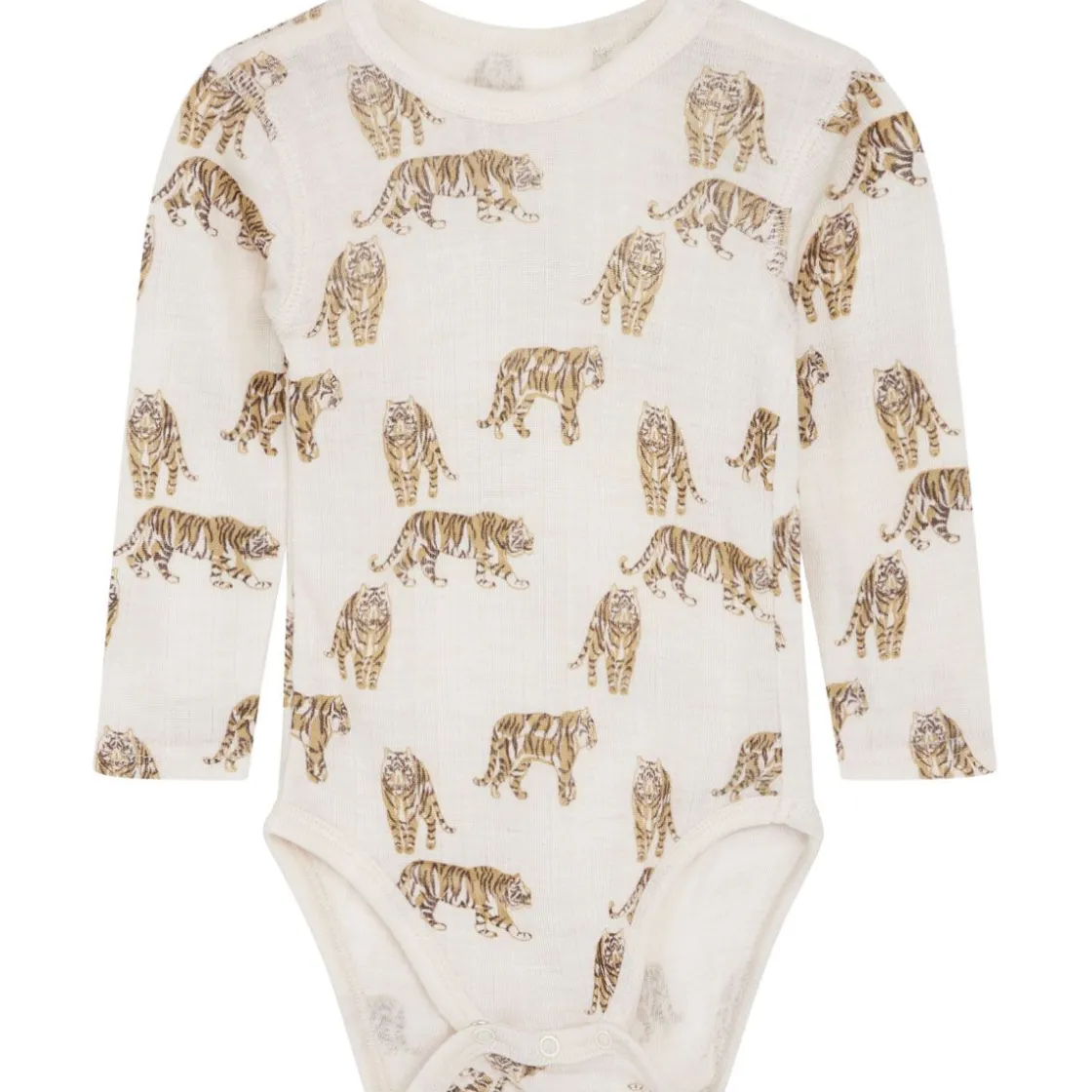 Best Hust & Claire Tiger body i ull/lyocell, French Oak Ullbody Og Ullgensere Baby | Ullbodyer Baby Gutt