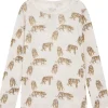 Clearance Hust & Claire Tiger genser i ull/lyocell, French Oak Ullgensere Gutt 3-10 År | Ullbody Og Ullgensere Baby