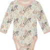Outlet Hust & Claire ull/bambus body blomster, Cloud Blue Ullbody Og Ullgensere Baby | Ullbodyer Baby Jente