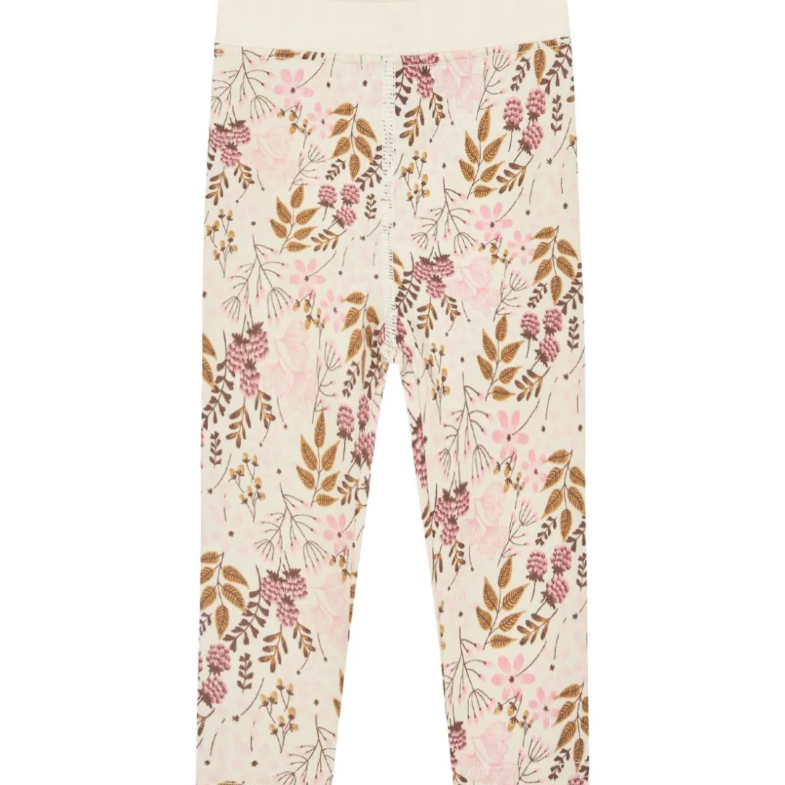 Outlet Hust & Claire ull/bambus leggings blomster, Orchid Ullbukser 8-16 År | Ullbukser Gutt 3-10 År