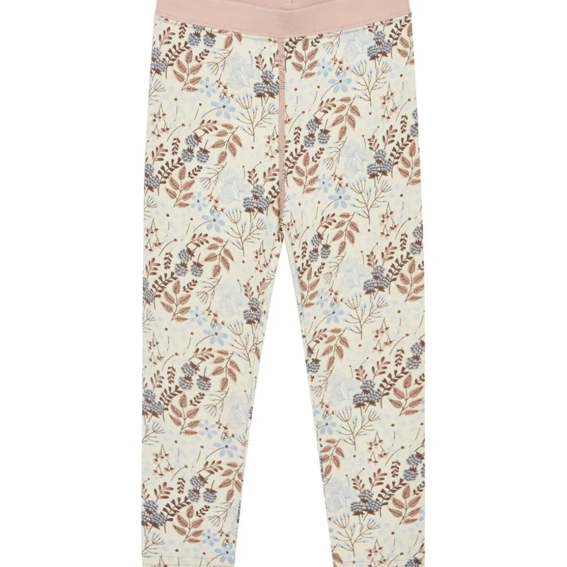 Discount Hust & Claire ull/bambus leggings blomster, Cloud Blue Ullbukser 8-16 År | Ullbukser Gutt 3-10 År