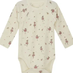 Clearance Hust & Claire ull/bambus omslagsbody ballerina, Ecru Ullbody Og Ullgensere Baby | Ullbodyer Baby Jente