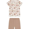 Outlet Hust and Claire Fun pyjamas i bambus, White Sand Pyjamas Gutt 8-16 År | Pyjamaser Gutt