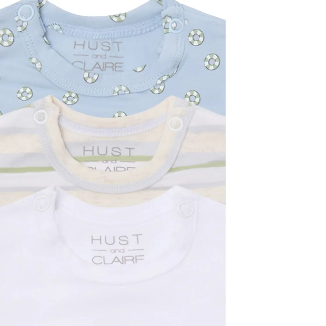 New Hust and Claire Hcbati 3-pack kortermet body, Winter Sky Kort | Kortermet Baby Gutt