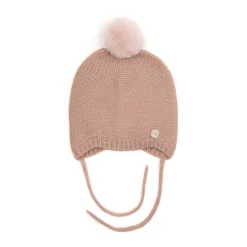 Fashion babylue i merinoull med dusk, dusty rose Vår- Og Høstluer Baby | Vinterluer Baby