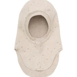 Fashion Balaclava bomullsfleece m/broderi, Camel Melange Vår- Og Høstluer Barn | Vår- Og Høstluer Baby