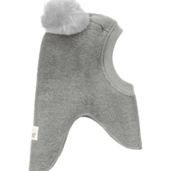 Sale Balaclava lue tovet ull og dusker, M. Grey Vinterluer Barn | Vinterluer Baby
