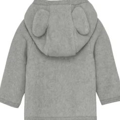 Discount bomullsfleece jakke med ører, Light Grey Melange Fleece Barn | Jakker Barn