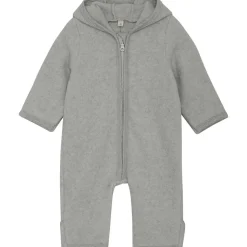 Sale bomullsfleecedress med ører, Light Grey Melange Heldresser / Kjøredresser Baby | Heldresser & Pyjamaser Jente