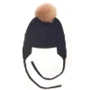Sale Chullo vinterlue med knyting og dusk, navy Vinterluer Barn | Vinterluer Baby