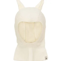 Outlet strikket balaclava i ull m/ører, Antique White Vår- Og Høstluer Baby | Vinterluer Baby