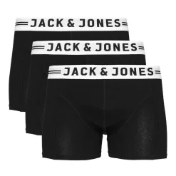 Online Jack & Jones Sense 3-pack boxer, Black/White Undertøy Gutt 8-16 År | Undertøy Gutt