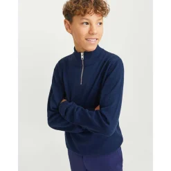 Clearance Emil half-zip genser, Navy Blazer Penklær Gutt | Skjorter Gutt