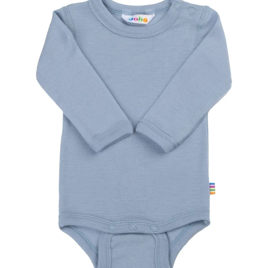 Hot Aqua Flora body i sommerull, Dusty blue Ullbody Og Ullgensere Baby | Ullbodyer Baby Gutt
