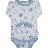 Clearance Aqua Flora body i sommerull, Light blue Ullbody Og Ullgensere Baby | Ullbodyer Baby Gutt