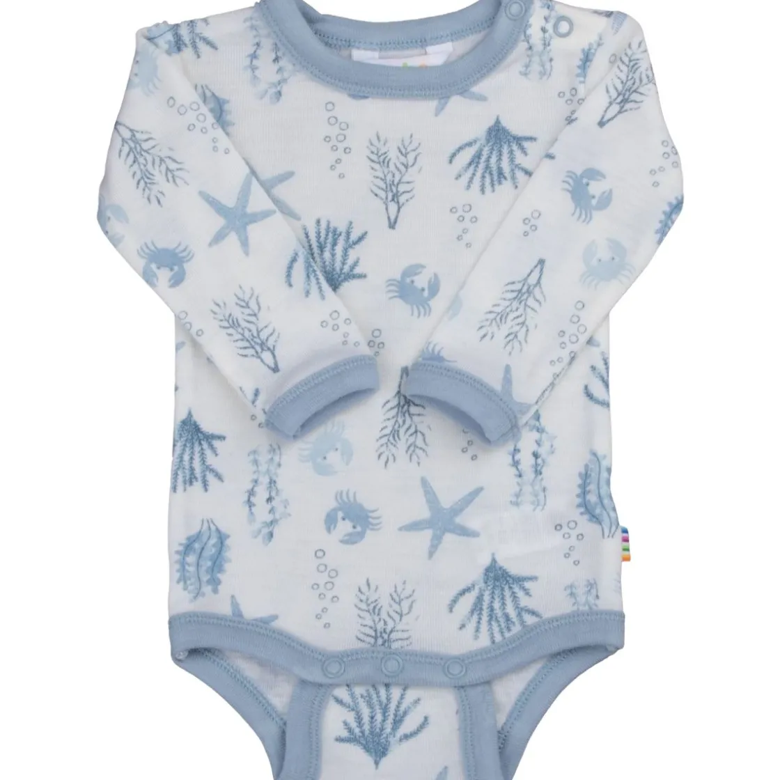 Clearance Aqua Flora body i sommerull, Light blue Ullbody Og Ullgensere Baby | Ullbodyer Baby Gutt