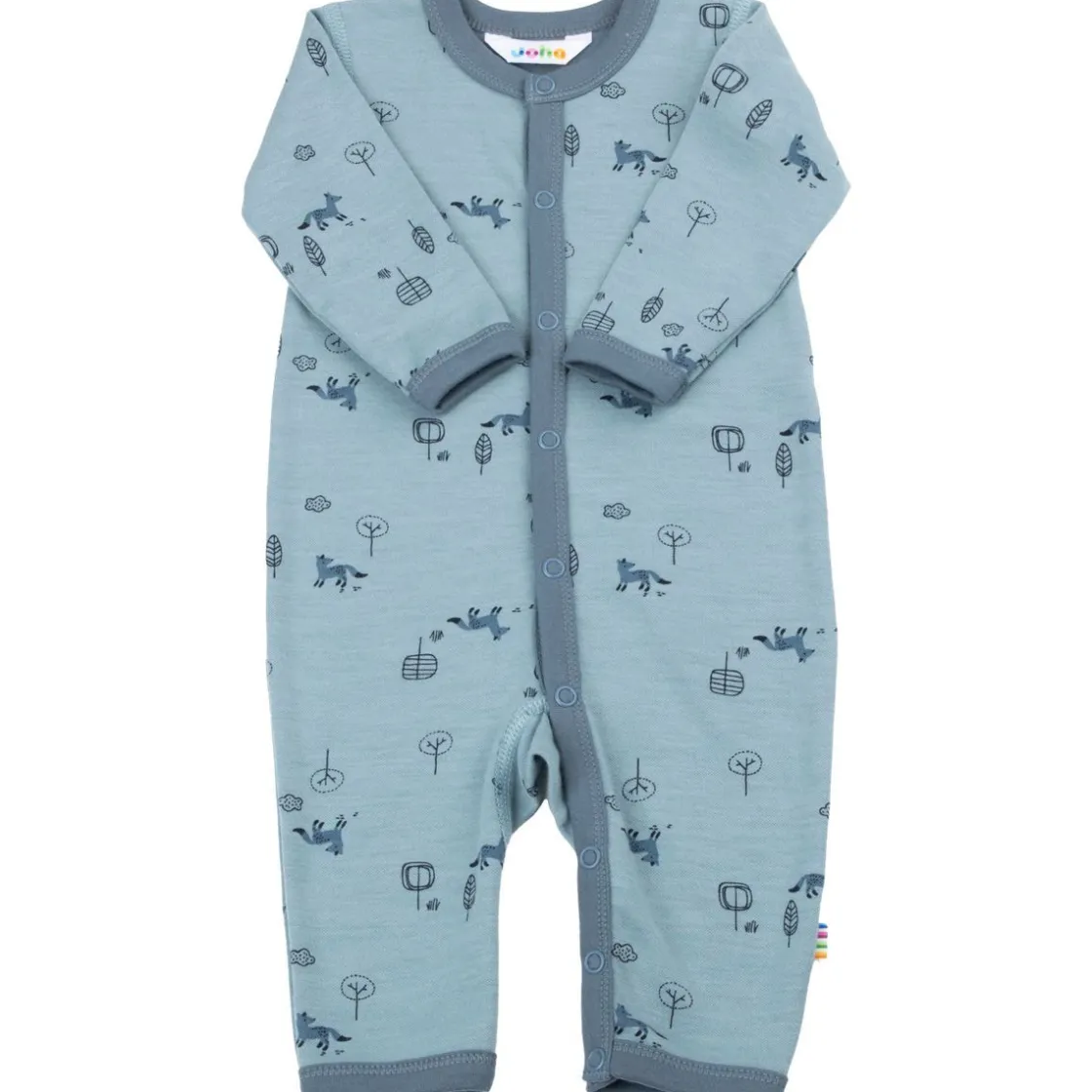 Fashion Fox heldress i ull/bomull, Blue Ulldresser & Ullpyjamaser Baby | Heldresser & Pyjamaser Gutt