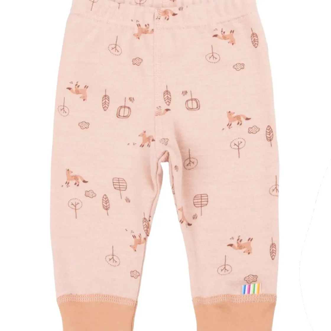 Outlet Fox leggings i ull/bomull, Peach Ullbukser Baby | Ullbukser Gutt 3-10 År