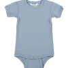 Best kortermet body, Dusty blue Kort | Kortermet Baby Gutt
