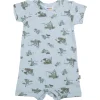 Clearance Lake kortermet romper i bambus, Light blue Rompere Baby Gutt | Heldresser & Pyjamaser Gutt