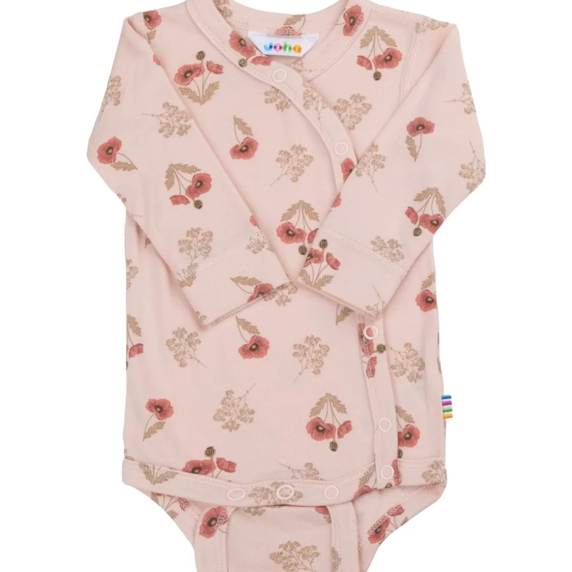 New Poppy & Mill omslagsbody i bambus, Pink Bodyer Baby Jente