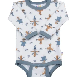 Best Scarecrow body i ull/bambus, Off White/Blue Ullbody Og Ullgensere Baby | Ullbodyer Baby Gutt