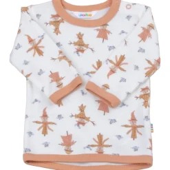 Online Scarecrow genser i ull/bambus, Off White/Peach Ullgensere Jente 3-10 År | Ullgensere Gutt 3-10 År