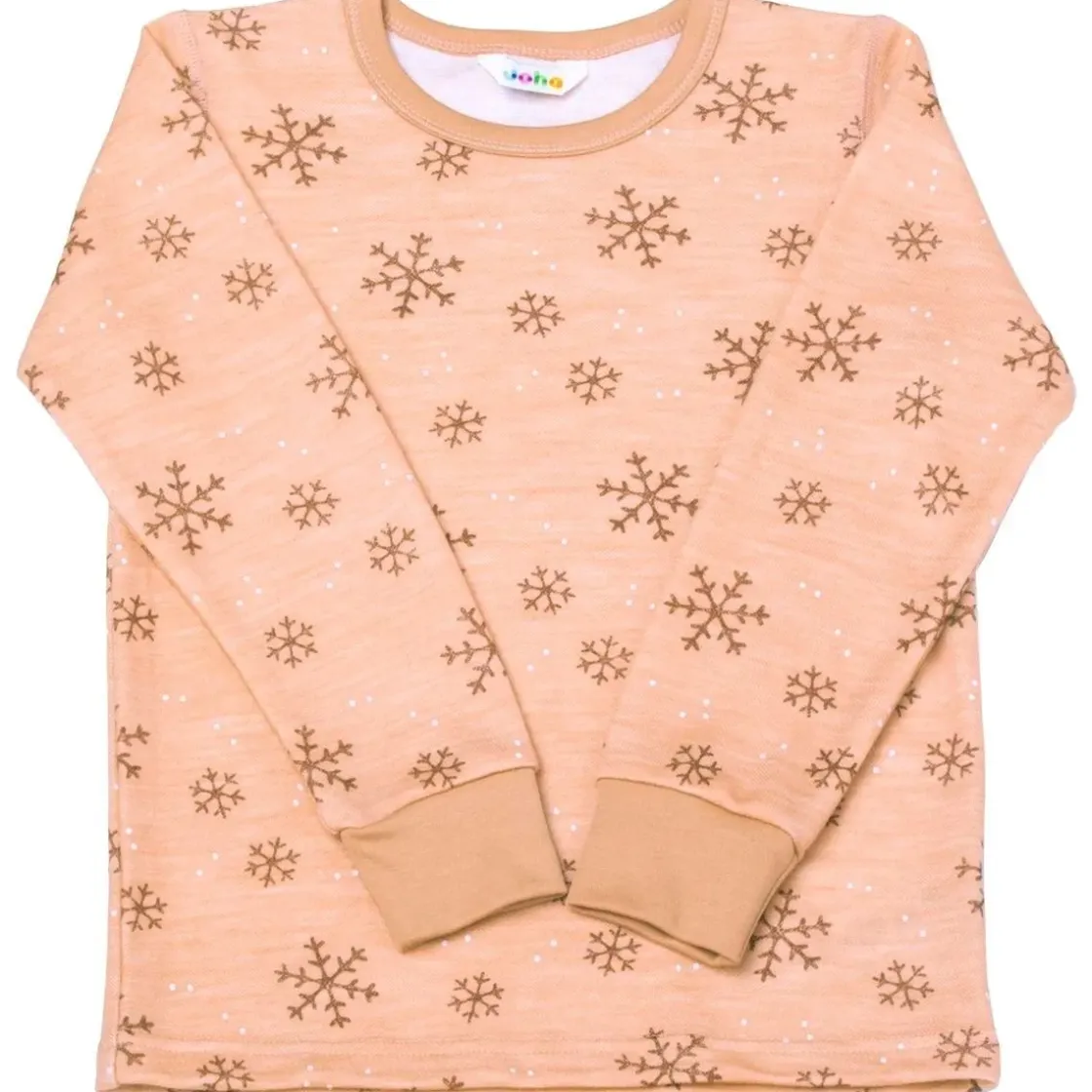 Best Snowflake genser ull/bambus, Peach Ullgensere 8-16 År | Ullgensere Jente 3-10 År