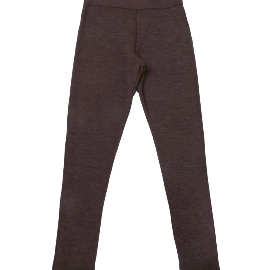 Outlet Wool melange leggings i ull, Drk. Brown Ullbukser 8-16 År | Ullbukser Gutt 3-10 År