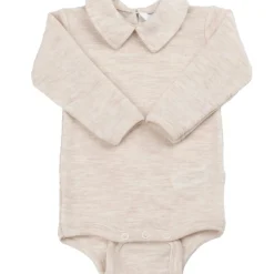 Fashion wool melange ullbody med krage, Creme Ullbody Og Ullgensere Baby | Juleantrekk Baby Gutt