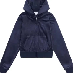 Sale Tonal velour hettejakke, night sky Gensere Jente 8-16 År | Gensere & Overdeler Gutt