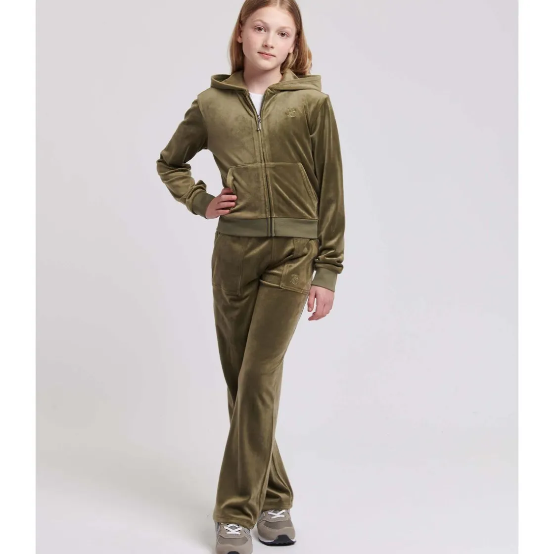 Best Tonal velour joggebukse, tea leaf Bukser Jente 8-16 År | Bukser Baby Gutt