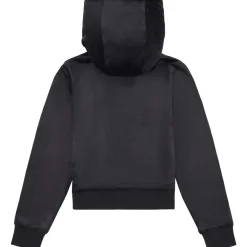 Outlet Tonal velour hettejakke, jet black Gensere Jente 8-16 År | Gensere & Overdeler Gutt