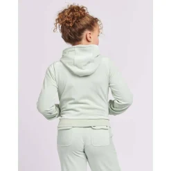 Outlet Tonal velour joggebukse, surf spray Bukser Jente 8-16 År | Bukser Baby Gutt