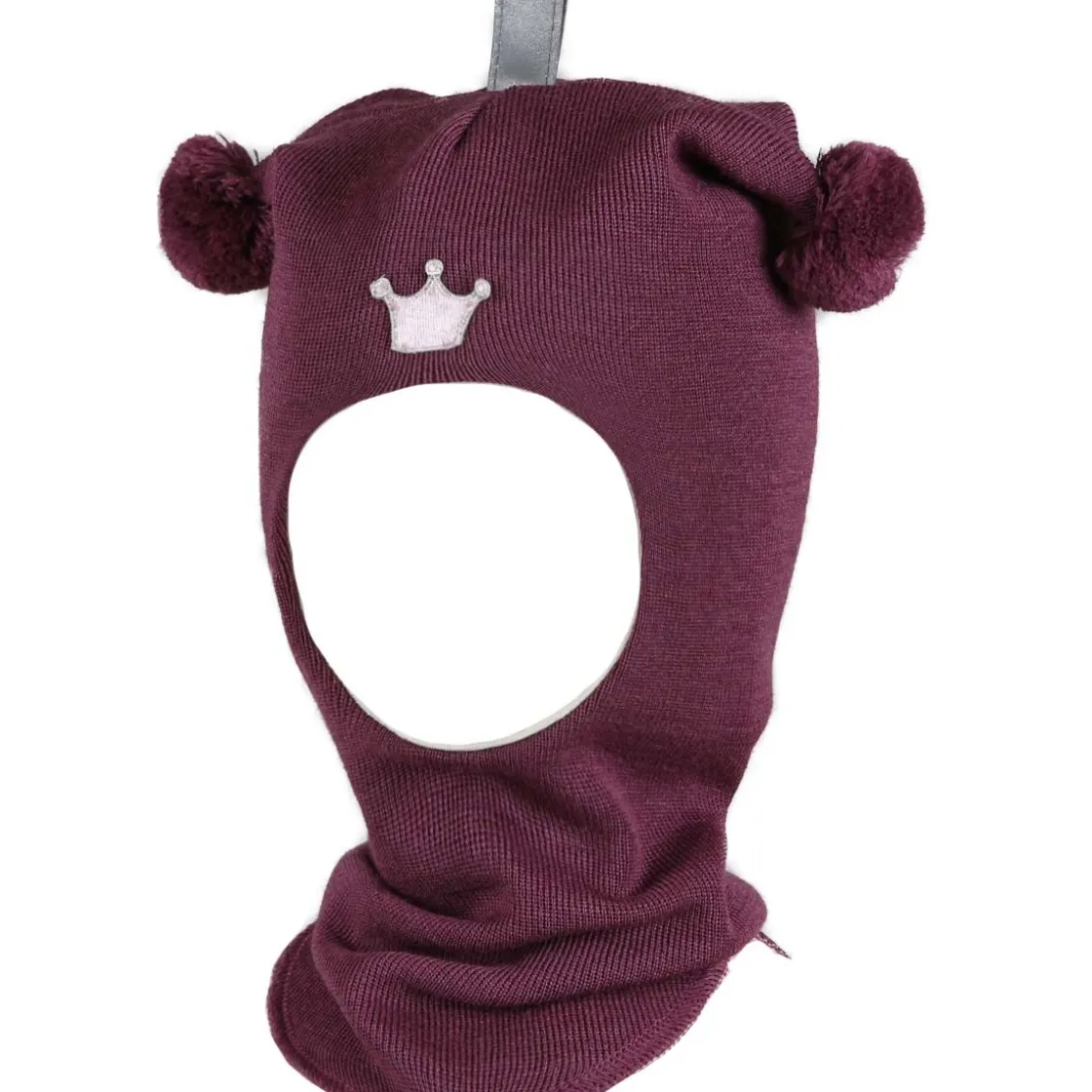 Online balaclava lue med krone, plomme Vinterluer Barn | Vinterluer Baby