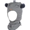 Outlet balaclava lue med mønster, dueblå/sand Vinterluer Barn | Vinterluer Baby