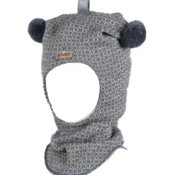 Outlet balaclava lue med mønster, dueblå/sand Vinterluer Barn | Vinterluer Baby