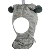 Fashion balaclava lue med mønster, støvgrønn/sand Vinterluer Barn | Vinterluer Baby