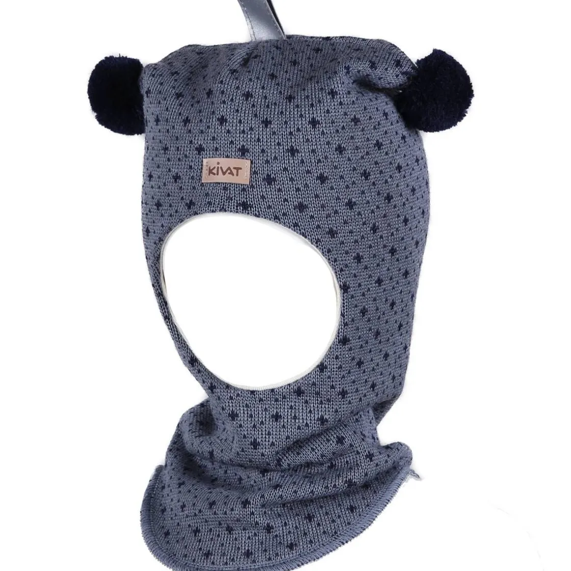 Hot balaclava med små prikker, Dueblå Vinterluer Barn | Vinterluer Baby