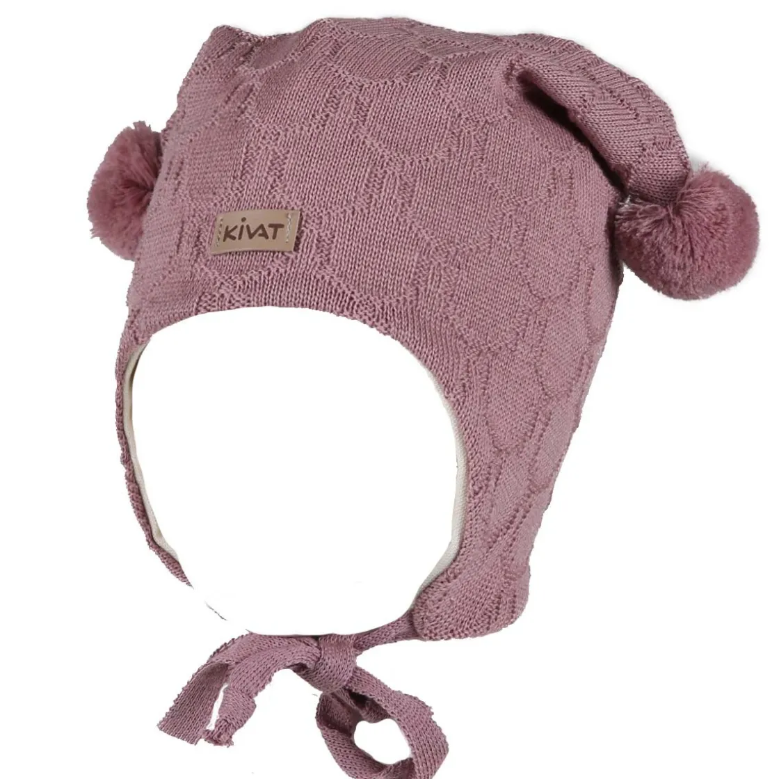 Sale vinterlue med kabelstrikk, old rose Vinterluer Barn | Vinterluer Baby