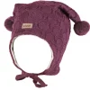 Hot vinterlue med kabelstrikk, plomme Vinterluer Barn | Vinterluer Baby