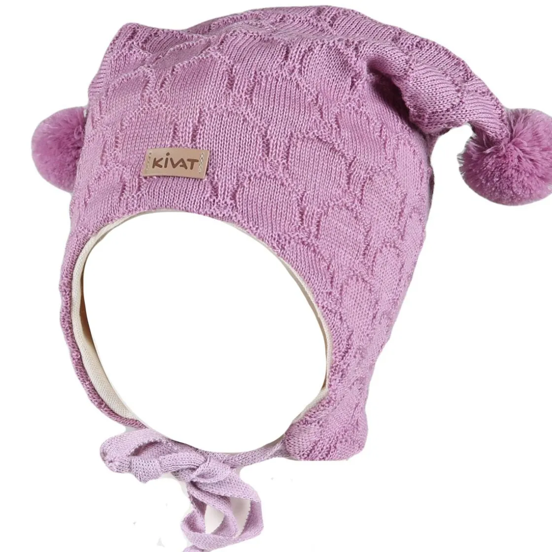 Online vinterlue med kabelstrikk, syrin Vinterluer Barn | Vinterluer Baby