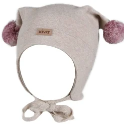 Clearance vårlue til barn med rosa dusker, Sand Vår- Og Høstluer Barn | Vår- Og Høstluer Baby