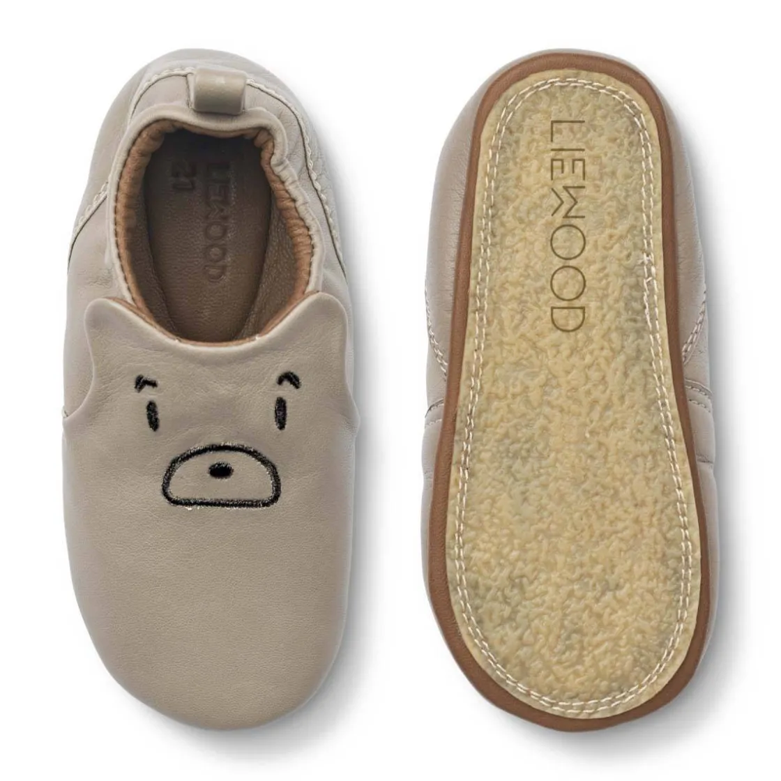 New Eliot Bear skinntøfler til baby og barn, mist Tøfler