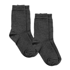 Discount 2 pack ullsokker til barn, mørkegrå Ulltøfler Og Ullsokker Baby | Sokker Jente 8- 16 År
