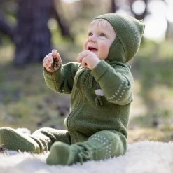 Clearance Classic Ulltøfler til baby, Oliven Tøfler | Ulltøfler Og Ullsokker Baby